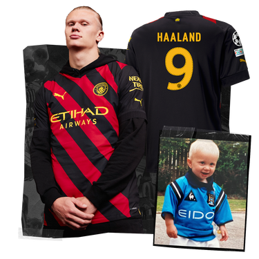 Manchester City Jersey Haaland 9 Puma - Red and Black - Men size