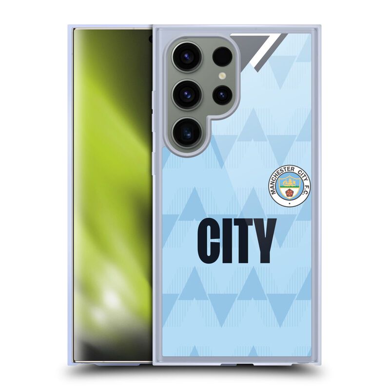 Head Case Designs Officially Licensed Manchester City Man City FC 1989 Home Retro Kits Soft Gel Case Compatible with Samsung Galaxy S24 Ultra 5G and Compatible With MagSafe Accessories