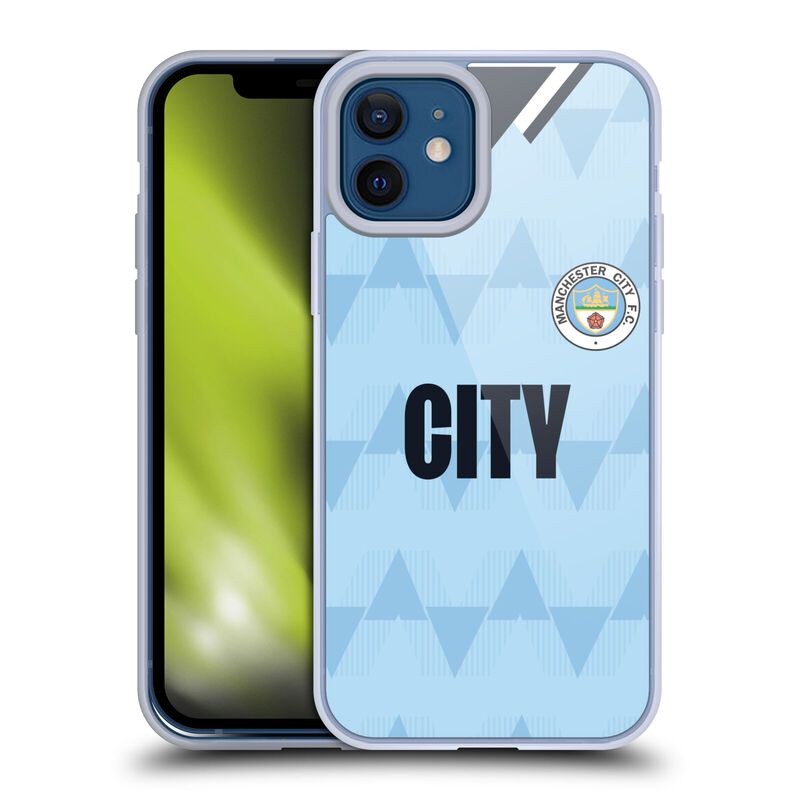Head Case Designs Officially Licensed Manchester City Man City FC 1989 Home Retro Kits Soft Gel Case Compatible with Apple iPhone 12 / iPhone 12 Pro and Compatible With MagSafe Accessories