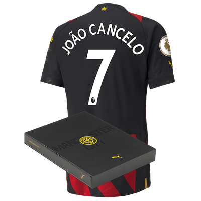 Manchester City Authentic Away Jersey 2022/23 with JOÃO CANCELO 7 printing in Gift Box