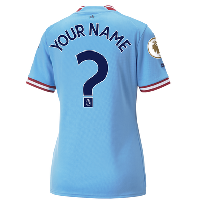 Camiseta Mujer 1ª Equipación Manchester City 2022/23 con estampado personalizada