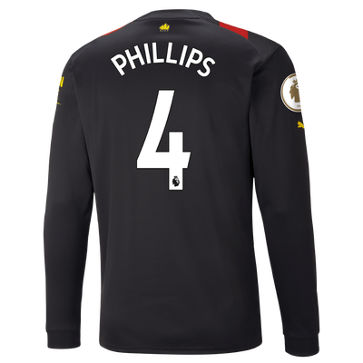 Manchester City Away Jersey 2022/23 long sleeve with PHILLIPS 4 printing