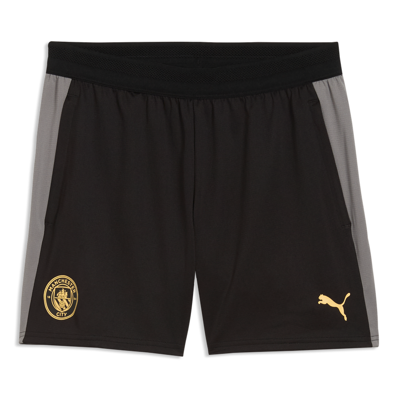 MCFC TR WMNS TRAINING POCKET SHORTS - PUMA Black-Cast Iron