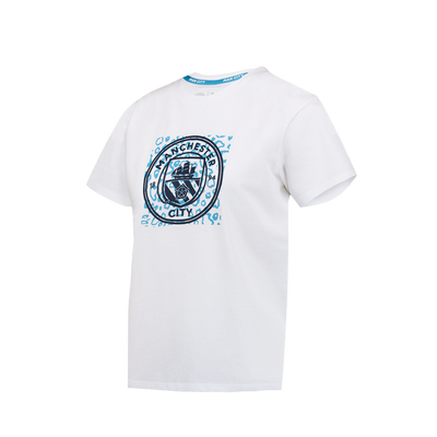 Manchester City T-shirt met clubwapen in dierenprint