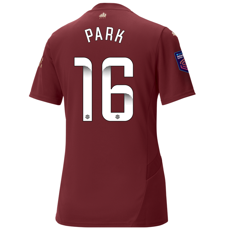 Women's Man City 3rd Jersey 24/25 With PARK 16 Printing burgundy - Size M from polyester for females  - Official Manchester City FC store