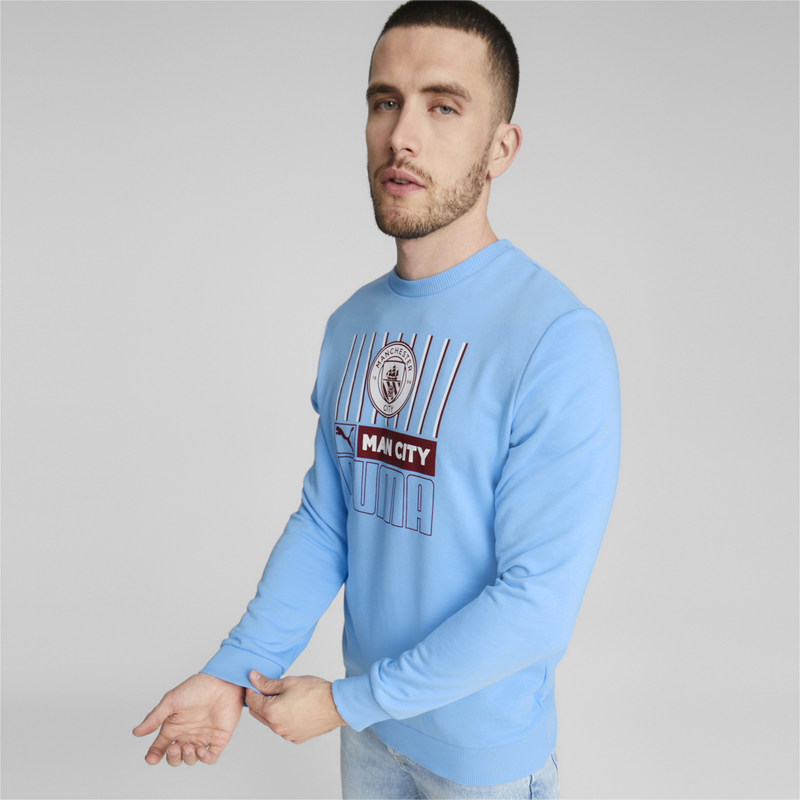 MCFC LW MENS FTBLCORE CREW SWEAT - team light blue
