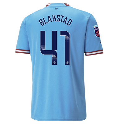 Manchester City Home Jersey 22/23 with BLAKSTAD 41 printing