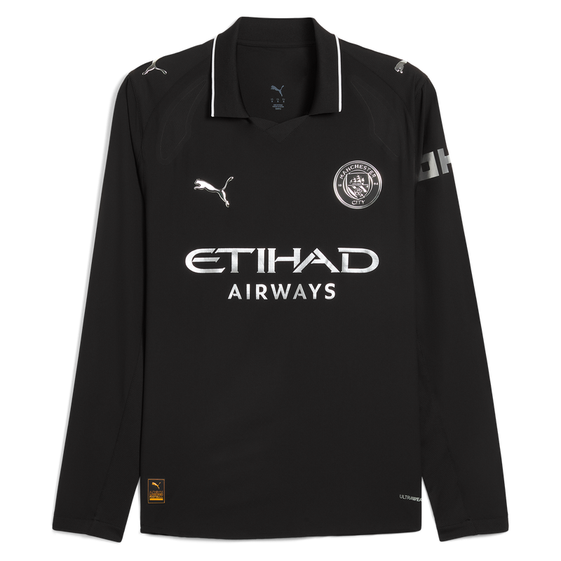 MCFC MW MENS AWAY AUTH JERSEY LS - black