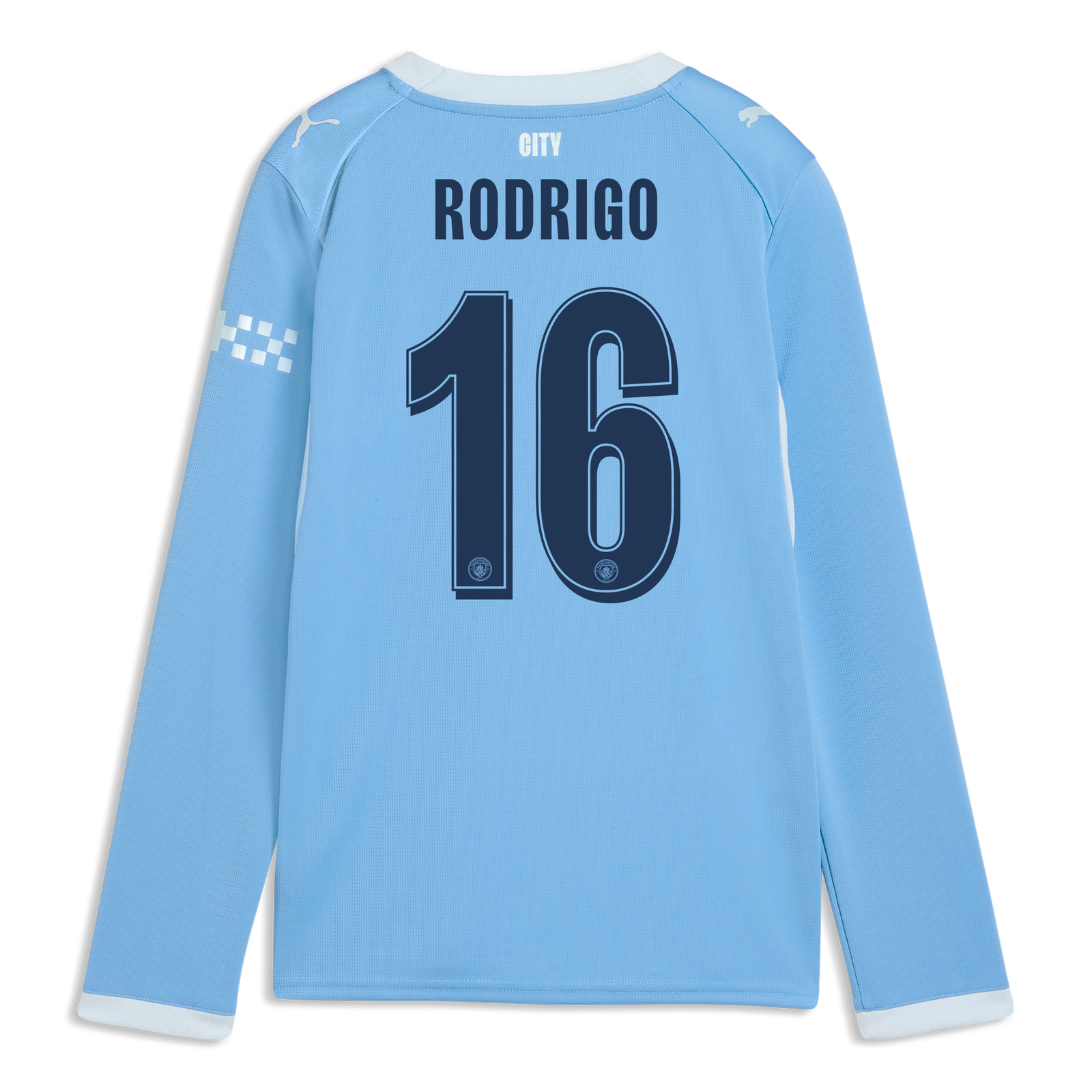 マンチェスター・シティ RODRIGO 16 シャツ Kids' Manchester City Home Jersey 2026/27 Long Sleeve With RODRIGO