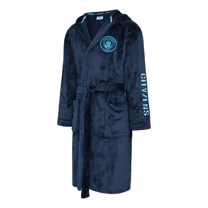 MCFC FW ADULTS DRESSING GOWN - navy
