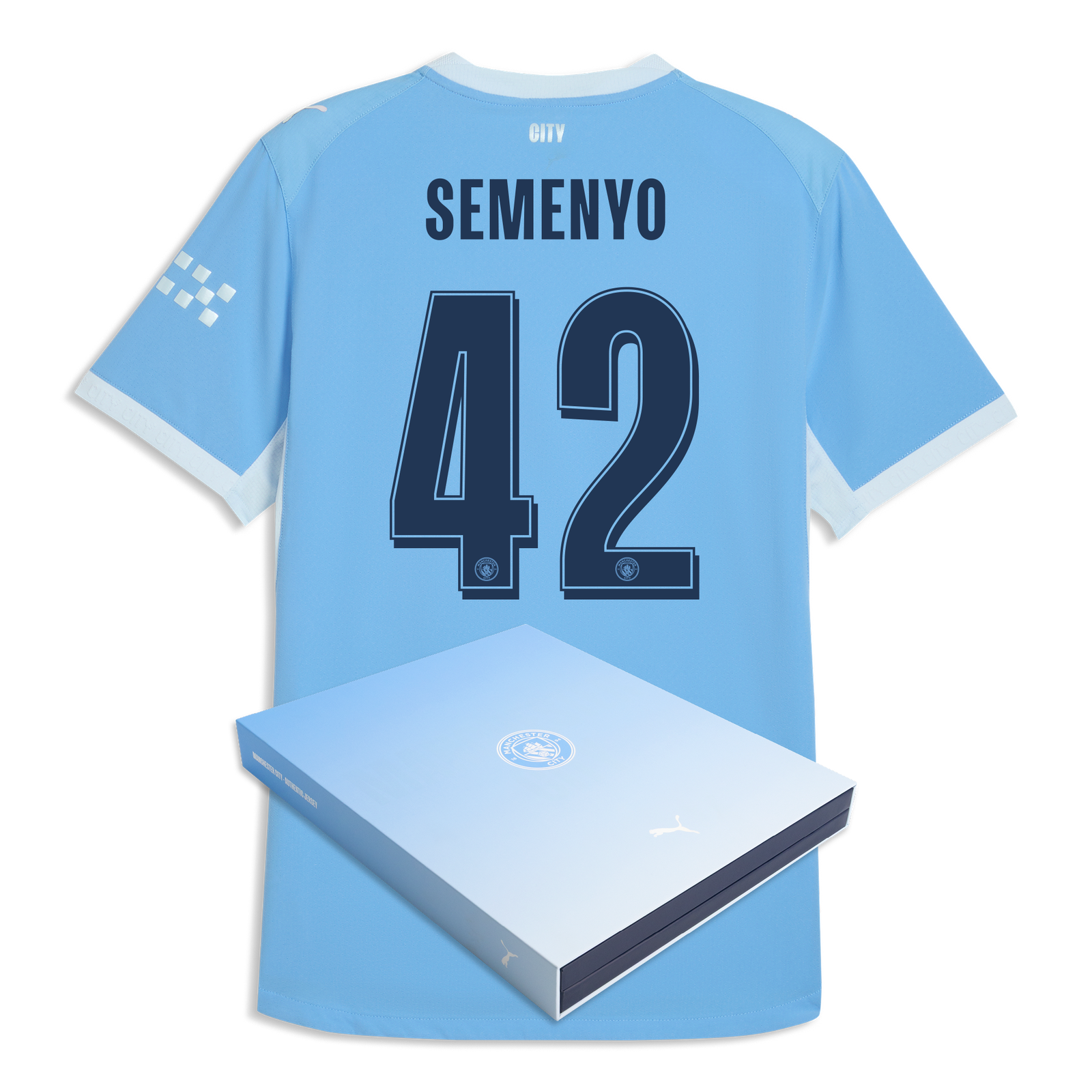 Manchester City Home Authentic Jersey 2026/27 With SEMENYO 42