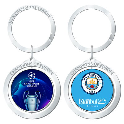 Manchester City UCL Champions Keyring