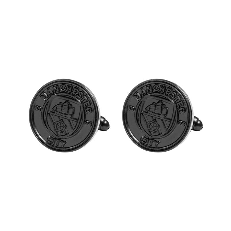 MCFC FW BLACK CREST CUFFLINKS - black