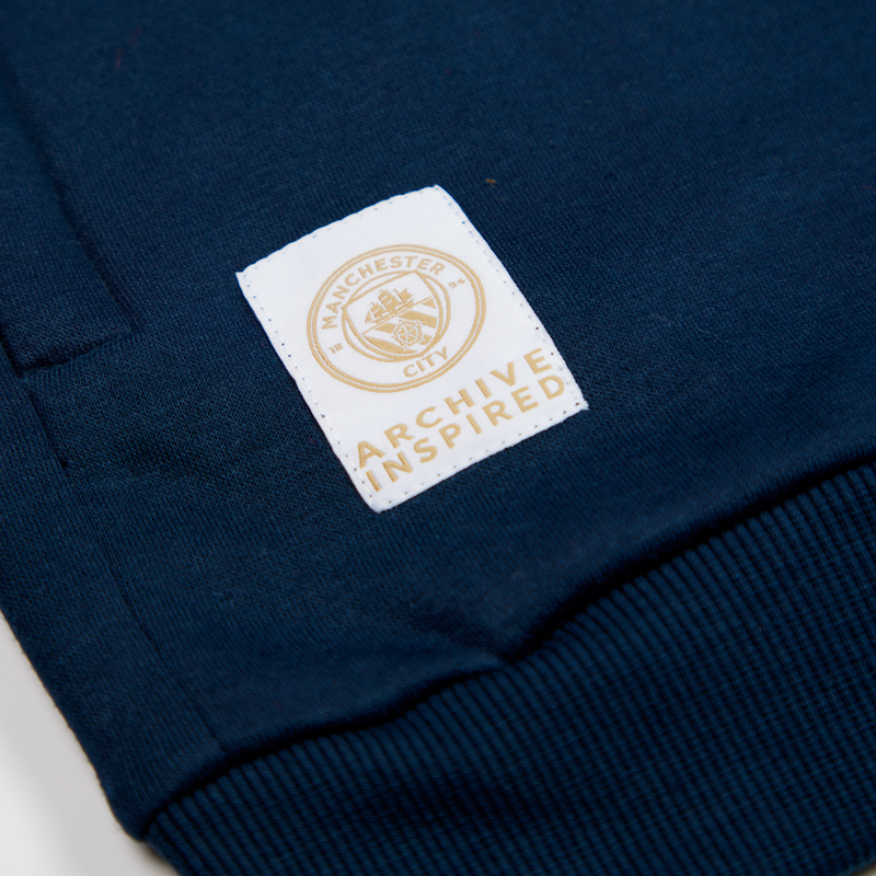 Manchester City '90s Inspired Retro 1/4 Zip Top | Official