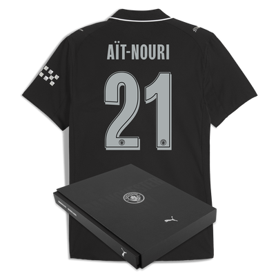 マンチェスター・シティ 2025/26 アウェイ 本物ジャージ AÏT-NOURI 21 プリント入り ギフトボックス付き