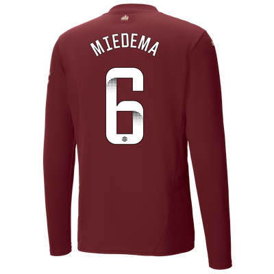 Manchester City Authentic Third Jersey 2024/25 Long Sleeve With MIEDEMA 6 Printing