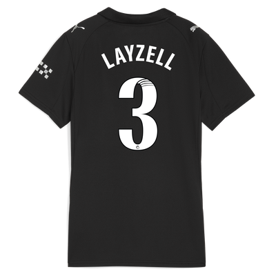 Women's Manchester City Away Jersey 2025/26 With LAYZELL 3 Printing