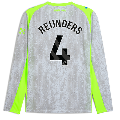 Manchester City Third Jersey 2025/26 Long Sleeve With REIJNDERS 4 Printing