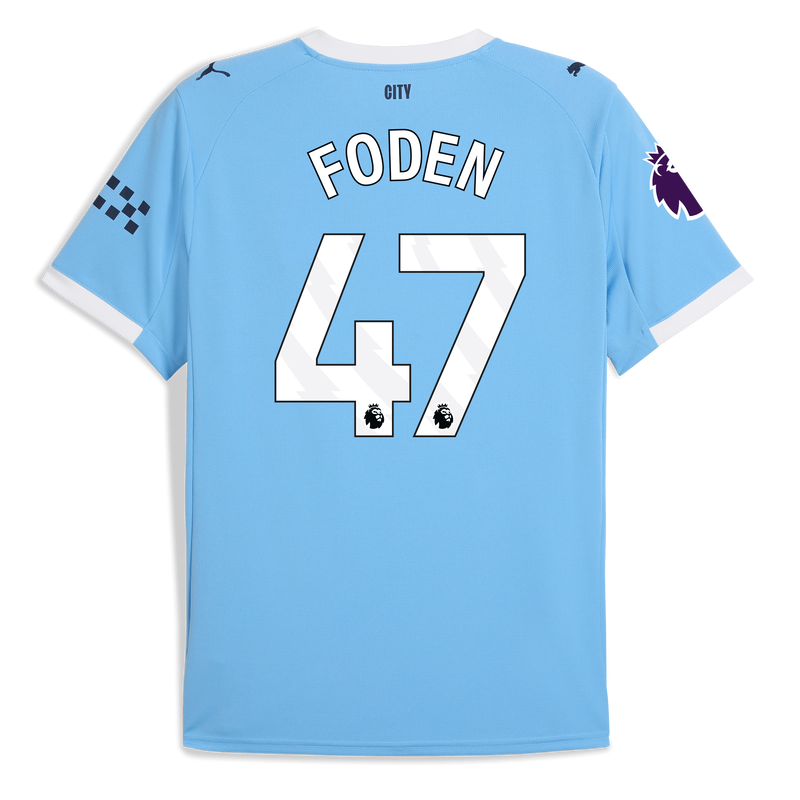 Man City Home Jersey 2025/26 With FODEN 47 Printing  blue - Size XXL from polyester for males  - Official Manchester City FC store