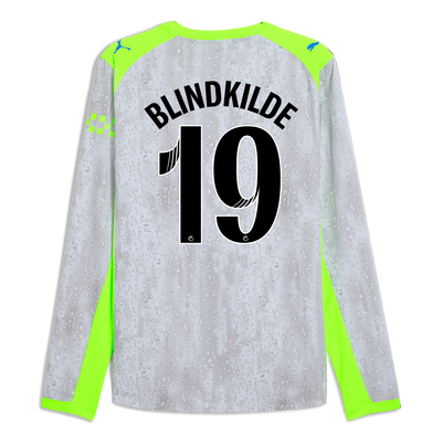 Manchester City Third Authentic Jersey 2025/26 Long Sleeve With BLINDKILDE 19 Printing