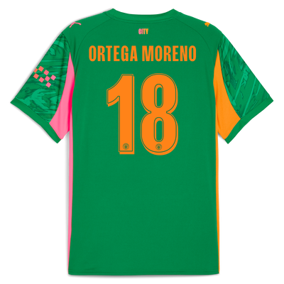Camiseta de portero del Manchester City 2025/26 con impresión ORTEGA MORENO 18