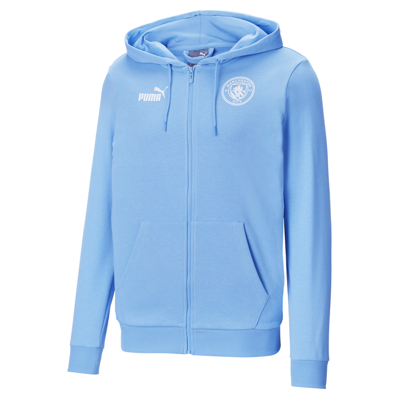 MCFC LW MENS FTBLCULTURE HOODED JKT - team light blue