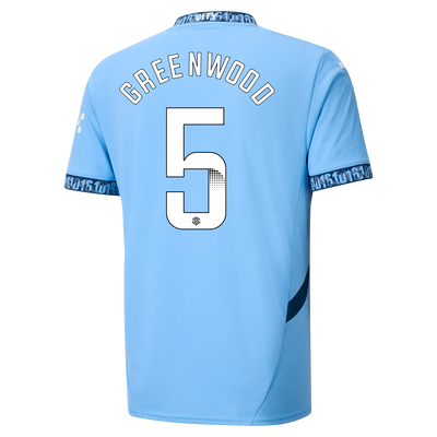 Manchester City Home Jersey 2024/25 With GREENWOOD 5 Printing