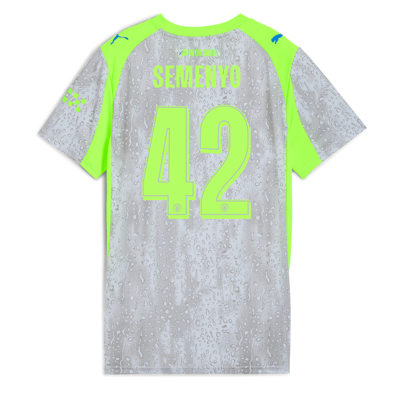 Womens' Man City 3rd Jersey 2025/26 With SEMENYO 42 Printing blue - Check out all Manchester City t-shirts online - Official Manchester City FC store
