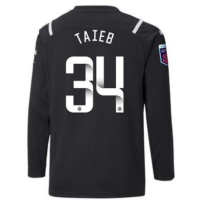 Kids Manchester City Goalkeeper Shirt 21/22 with Karima Benameur Taieb printing