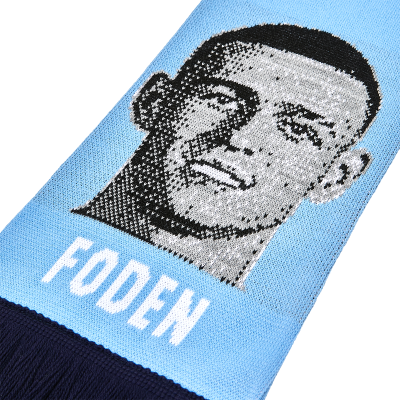 MCFC FW FODEN FACE SCARF - light blue