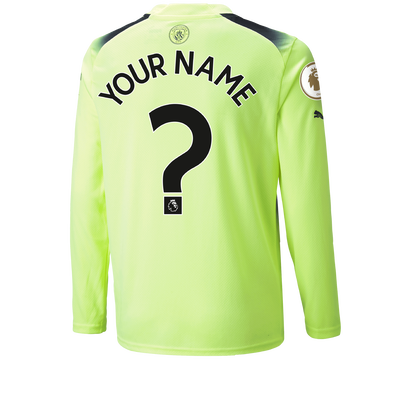 Camiseta Niño Manga Larga 3ª Equipación Manchester City 2022/23 con estampado personalizada