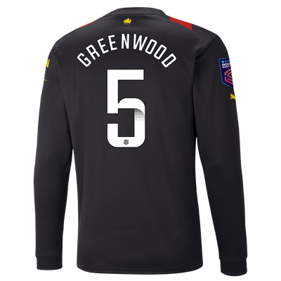 Manchester City Away Jersey 2022/23 long sleeve with GREENWOOD 5 printing