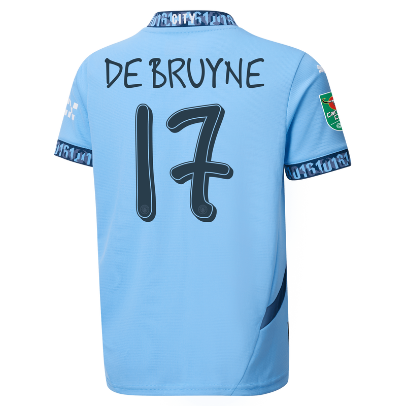 Manchester City Maglia Gara Home Bambino 2024 25 con stampa DE BRUYNE 17 Official Man City Store