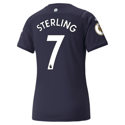 Womens Manchester City 3rd Shirt 21/22 with Raheem Sterling printing