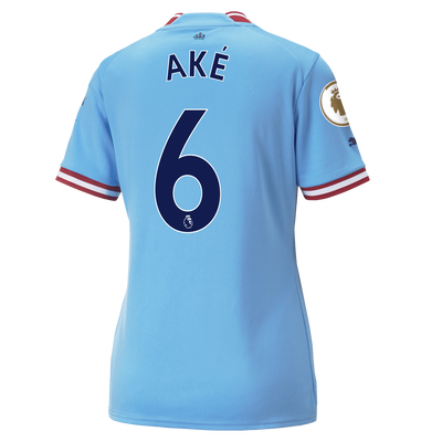 Women's Manchester City Home Jersey 22/23 with AKÉ 6 printing