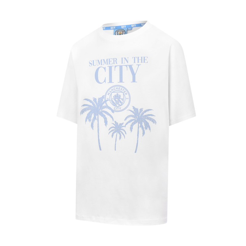 Women's Man City Summer in the City T-Shirt white - Size XS from polyester for females  - Official Manchester City FC store