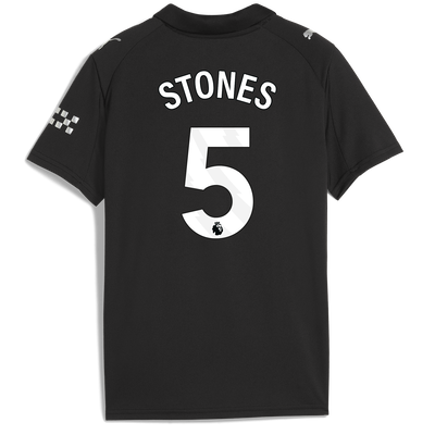 Kids' Manchester City Away Jersey 2025/26 With STONES 5 Printing