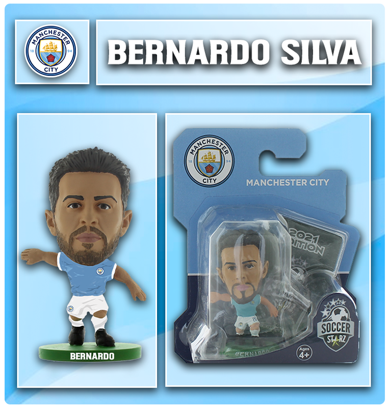 MCFC FW SOCCERSTARZ SILVA MINIFIGURE - light blue