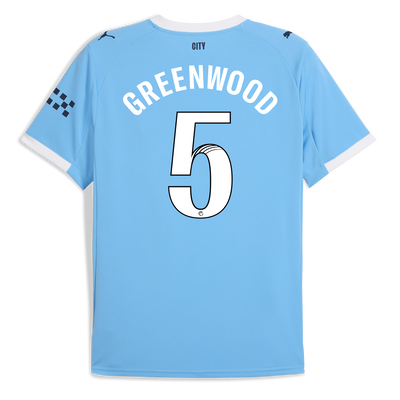 Manchester City Home Jersey 2025/26 With GREENWOOD 5 Printing
