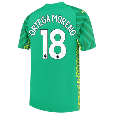 Manchester City Goalkeeper Jersey 2023/24 with ORTEGA MORENO 18 printing