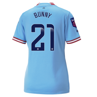 Camiseta Mujer 1ª Equipación Manchester City 2022/23 con estampado de BUNNY 21