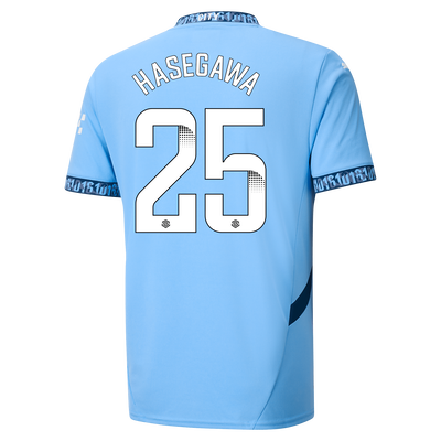 Manchester City Heimtrikot 2024/25 mit HASEGAWA 25 Aufdruck