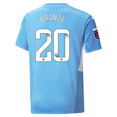 Kids Manchester City Home Shirt 21/22 with Lucy Bronze printing