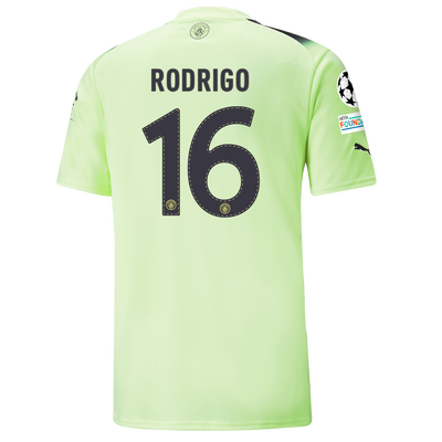 Manchester City Derde Shirt 2022/23 met RODRIGO 16 bedrukking