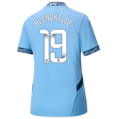 Women's Manchester City Home Jersey 2024/25 With BLINDKILDE 19 Printing