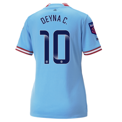 Women's Manchester City Home Jersey 2022/23 with DEYNA C. 10 printing