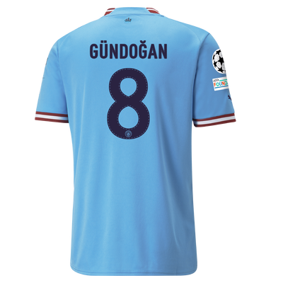 Manchester City Home Jersey 22/23 with GÜNDOĞAN 8 printing