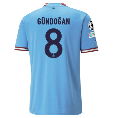 Manchester City Home Jersey 22/23 with GÜNDOĞAN 8 printing