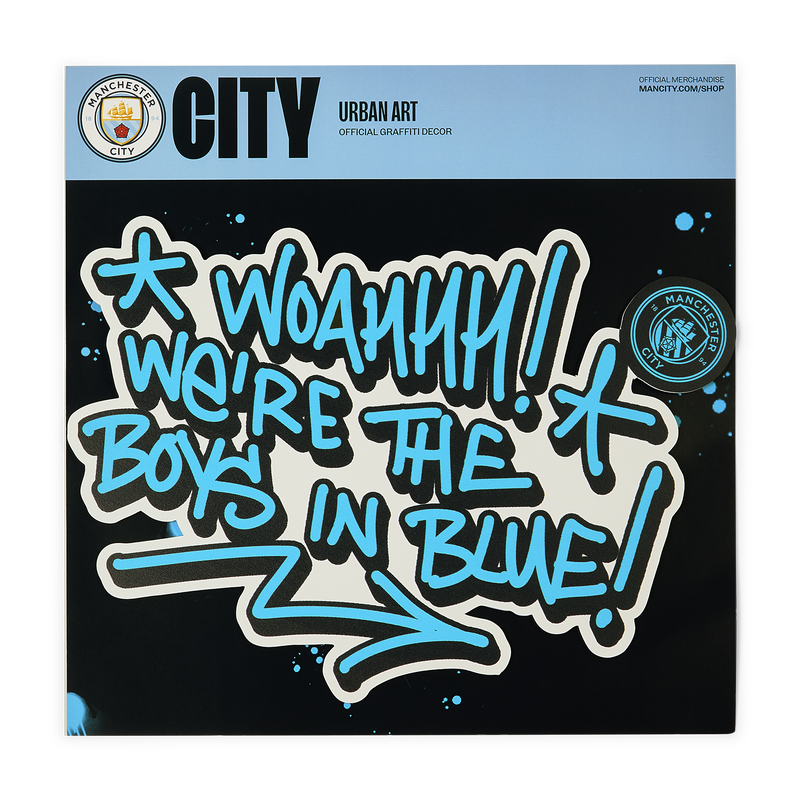 MCFC MW TAG BOYS WALLART - blue