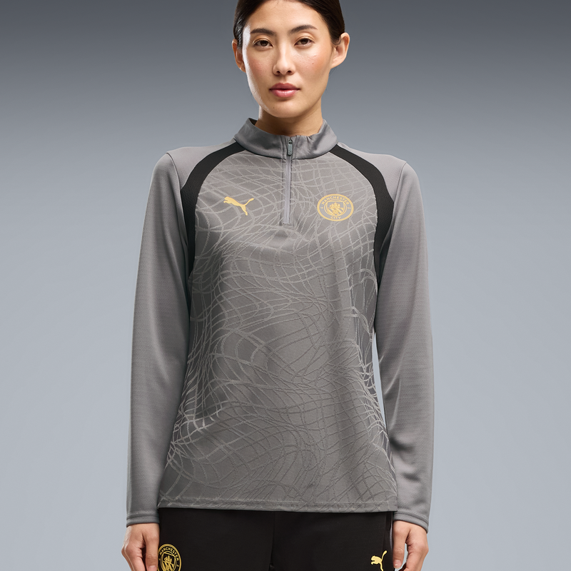 MCFC TR WMNS TRAINING 1/4 ZIP TOP - Cast Iron-Flaxen